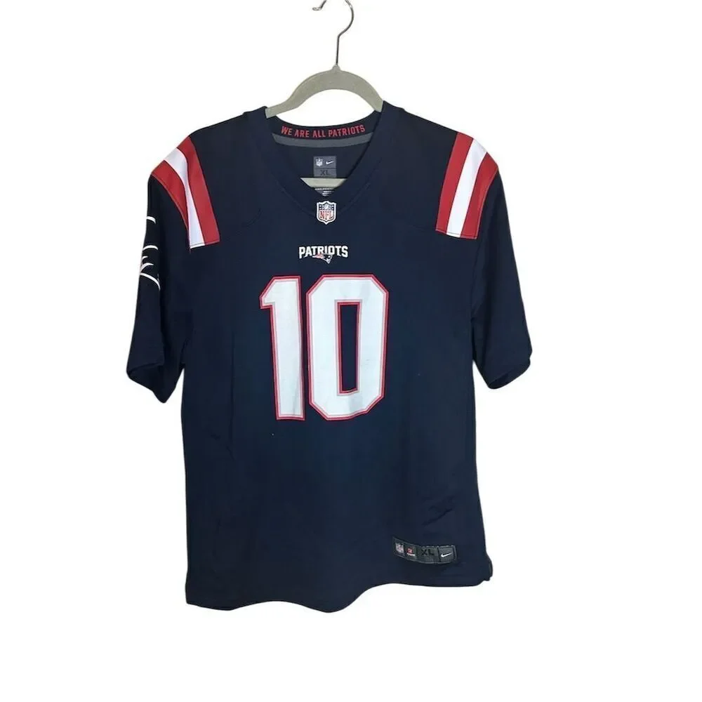 Nike Youth XL New England Patriots Mac Jones #10 NFL Jersey Navy